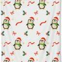 Christmas Penguin Blanket, Soft Lightweight Flannel Cute Penguins in Santa Hats Throw Blanket for Couch, Bed, Travel & Holiday Decor Gifts, Cozy Warm Fuzzy Blankets for Adults Women Kids 6050 in