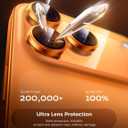 MAGIC JOHN for iPhone 17 Pro Max/17 Pro Camera Lens Protector [Alignment Kit&1:1 Invisible Fit] 9H Aerospace Tempered Glass, Ultra HD, Metal Individual Ring, Set of 2,Orange