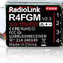 Radiolink R4FGM V2.3 4 Channels Tiny RC Gyro Receiver for Mini RC Cars 1/28 and Boats, 3-10V High Voltage Servo Support, Long Control Distance for Radio RC8X RC4GS V3/RC6GS V3/T8S/T8FB