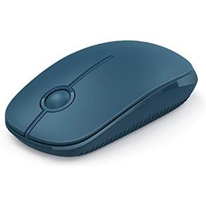 Vssoplor Wireless Mouse, 2.4G Slim Portable Computer Mouse with Nano Receiver Quiet Silent Optical Laptop Mouse for Notebook, PC, Laptop, Computer-Sapphire Blue