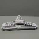 Cozymood Plastic Notched Hangers 20 Pack, Space Saving Tubular Clothes Hangers White, Slim Non-Slip Heavy Duty Plastic Hanger for Everyday Use, Standard Closet Hanger for Shirts, Coats, Dress, Skirts