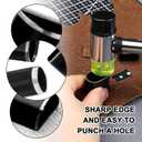 52 Shapes Style Leather Hole Punch Tool, Leather Punch Set, Multiple Shapes Hole Punch Tool with Cutter and Carving Hammer for DIY Craft