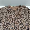 Women's Cheetah Print V Neck Long Sleeved Sweater, 3XL