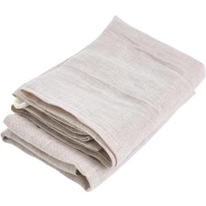 100% Linen Hand Kitchen Towels 13x29 Inches 2-Pack with Hanging Loop-Thin Reusable Soft Lightweight Dish Tea Towels for Bathroom, Drying Dishes, Cleaning, Baking & Decorative Use (Natural)