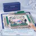 American Mahjong Mat and Racks Set: 31.5" x 31.5" Waterproof Neoprene