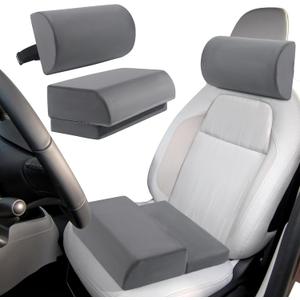 HOMBYS BBL Pillow for Driving After Surgery, Foam Brazilian Butt Lift Recovery Seat Cushion & Backrest Set for Brazilian Butt Lift, Post Surgery Lifting Seat Cushion for Car