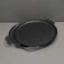 HONGBAKE 2 Pack Pizza Pan 14 Inch with Holes, Rust-Free Nonstick Pizza Pan for Oven, 0.8mm Carbon Steel Perforated Pizza Tray with Wider Handles, Round Baking Sheet for Frozen & Homemade Pizza, Grey (Gray)