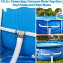 Pool Hose Connectors and Fittings with Double Waterproof Ring, Pool Hose T Splitter 1.5 to 1.25 for Swimming Pool Vacuums, Cleaners or Filter Pump Hoses (1.5 to 1.25-3 interfaces)
