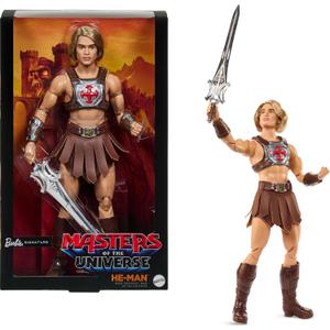 Barbie Signature Doll, Ken He-Man Collectible in Battle Harness, Sword, Doll Stand & Displayable Packaging, Motu Movie Theme