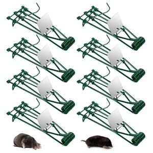 JahyElec Metal Mole & Gopher Trap - Reusable Tactical Mole Gopher Killer Outdoor Vole Traps for Voles, Gophers, Rats, Ground Moles - Yard Garden Lawn Protection, Pack of 8, Green