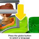 Fisher-Price Little People Push & Play Tractor, Multilanguage | English, French, Spanish, Portuguese, Push-Along Musical Farm Vehicle, Pretend Play with 2 Figures, Kids Ages 1+ Years
