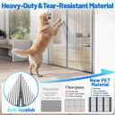 Heavy Duty Magnetic Screen Door Mesh - Auto-Sealing Hand-Free Door Net Screen with 50 Magnets, Pet & Kid Friendly, PET Fine Mesh Doors Screens Keep Bugs & Mosquitos Out Fits Front Doors Size 36” x 78”
