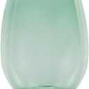 Stemless Goblets 12oz Green Gold Rim Case of 48 (8 packs x 6), Large