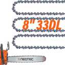 8 Inch Chainsaw Chain 3/8" LP Pitch .043" Gauge 33 Drive Links, Chainsaw Chains Fits for Ryobi P4361, P5452, Fit for Milwaukee M18 FUEL 3004, Poulan 810 EPT, Worx WG349/WG349.9 and more (3 Chains)