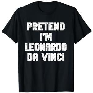 Halloween Pretend I'm Leonardo Da Vinci Costume Kids Lazy T-Shirt M