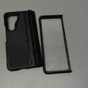 Caka for Samsung Galaxy Z Fold 5 Case [Thinner S Pen Holder] [Hidden Kickstand] [Hinge Protection] [Screen Protector] Full Body Hard Shockproof Phone Cover with Anti-Slip Textured for Fold5 - Black