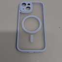 TOCOL Magnetic for iPhone 15 Case, Upgraded Full Camera Protection, Compatible with Magsafe, Drop Protection, Translucent Matte Back Bumper Phone Cover 6.1-Inch (Light Blue)