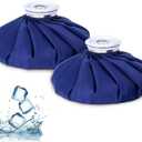 Ice Pack, Ice Bags for Injuries Reusable 2Packs, 11" Ice Bags Hot Water Bag for Hot & Cold Therapy and Pain Relief, No-Leak Elastic Breathable Ice Bag, Size 11", Blue