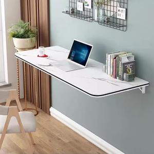 Wall Mounted Table Fold Down, Floating Desk for Wall Small Spaces, Folding Wall Table for Home Office Computer Workstation, Study Work Bench, Laundry Room, Kitchen Dining (White 39.4"×19.7")