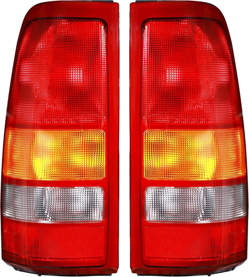 Boine Tail Light Compatible With 1999-2002 Chevy Silverado 1500 2500 3500 1999-2006 GMC Sierra 1500 2500 3500 Driver and Passenger Side Rear Light Brake Lamps