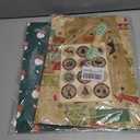 2 x Layninder Christmas Wrapping Paper, 8 Sheets Vintage Kraft Wrapping Paper w/Tags Stickers Rope, Xmas Paper w/Santa Reindeer Merry Christmas, Gift Paper for Holiday (27.6x19.7in, Folded)