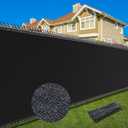 6X50FT Privacy Screen Fence, Heavy Duty Fencing Shade Cover, 170GSM 90% Blockage Mesh Shade Net for Wall Garden Yard Backyard (6 ft X 50 ft, Black)