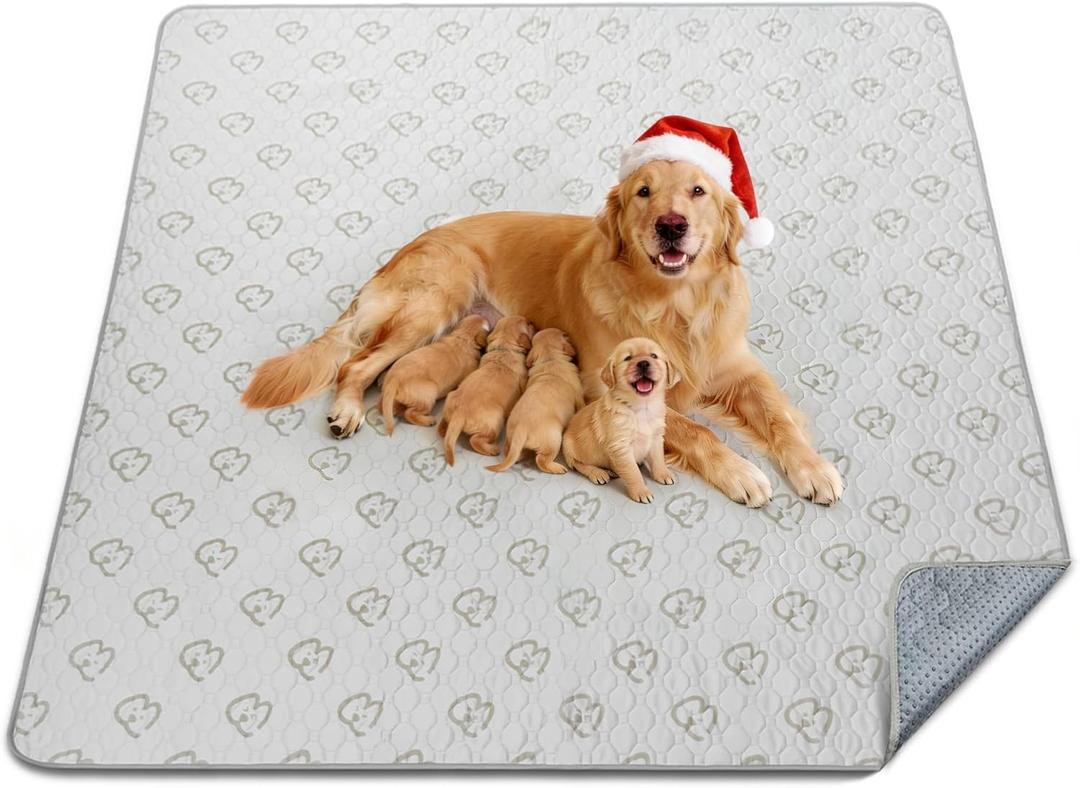 FXW Washable Pee Pads for Dogs, Puppy Pads with Super Absorbent, Specifically Designed for FXW Rollick/Homeplus 24inch 8 Panels Dog Playpen, 63" Square, Khaki, 1 Pack