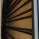 Cumbor 34" Extra Tall No Bottom Bar Baby Gate for Stairs, Wall Mounted Dog Gate Indoor for Larger Pets, Expandable 29.2-43" Safety Gate for Doorways, Wide Walk Thru Door for Easy Access (Black)