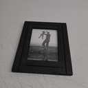 Picture Frame with Polished, Crystal Clear Glass - Hampton Collection - Distressed Wood Picture Frames for Tabletop and Wall Display - Charcoal Black, Frame Size 10x8.5"
