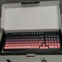 AULA S99 Keyboard, Wireless Gaming Keyboard Bluetooth Ergonomic Creamy Computer Keyboards Cute Full Size Backlit Tri-Mode BT/2.4GHz/USB-C for PC Laptop - Black & Pink Gradient