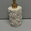 Easy Tang Resin Hand Soap Dispenser for Bathroom Kitchen 14 OZ - Refillable Wash Hand Liquid, Dish Detergent, Shampoo Lotion Bottle with Sliver Brushed Pump (Grey) (Gray)