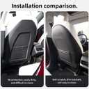 2Pcs for Tesla Model 3/Y 2017-2026 Juniper/Highland(Not for Standard), Leather Seat Back Kick Protectors Accessories, Kids Mats Waterproof Pet Covers