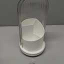 Johehe Toothbrush Organizer with Cover,3 Slots for Bathroom Toothbrush Holders with Lid,Dustproof Design,Rotating Holder,Ideal Makeup Brushes Holder for Bathroom Countertop Organization and Storage