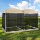 10x10 Pop-up Screen House Tent,Portable Screen Room for Outdoor with Storage Bag,Pop up Gazebo with Mosquito Netting,Screened in Canopy for Camping with 2 Zipper Entrances for Traile/Deck/Wading Pool