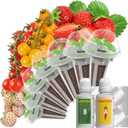 Strawberry Seed Pods for AeroGarden, Ahopegarden, iDOO Hydroponics Growing System, 350 Seeds+ Germination Including Red Cherry Tomato Golden Cherry Tomato, White Strawberry, Red Strawberry (7-Pods) (Fruit)