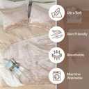 Comfort Spaces Luxe Queen Comforter Set Velvet Comforters for Queen Size Bed, Microfiber Reverse, Juliette, All Season Velvet Bedding Queen Size, Fluffy Bed Set, Sham, Full/Queen, Champagne 3 Piece
