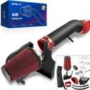 KAX 4" Cold Air Intake Kit for 2007 Chevrolet Silverado 1500 Classic
W/Heat Shield, No MAF Port, Red Washable Air Filter, fits 1999-2006 Chevrolet Silverado 1500 4.8/5.3L, Improved HP