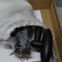 Matte Black Bathroom Sink FaucetModern 3 Hole Bathroom Faucet 2 Handle 4 Inch Centerset with 4 Water Outlet Modes, 360 Swivel Spout & Pop-Up Drain