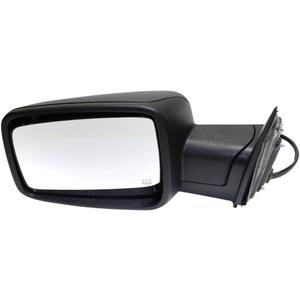Mirror Left Side Power Non-Towing Power Folding Heated Textured Compatible With Ram 1500 13-2018 / Ram 2500 13-17 With Puddle Light Signal Light and Temp Sensor No Memory Includes 19-20 1500 Classic