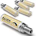 ALIDE E12 100W Dimmable Candelabra LED Light Bulbs Equivalent, Natural White 4000K,1000 Lumen C7 T6 Dimmable E12 10W LED Chandelier Bulbs for Ceiling Fan Pendant Salt Lamp,5 Pack