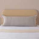 evolive Luxury 100% Tencel Material Silk Feel Cooling Breathable Pillow Cover/Pillowcases (Silver Grey, 21X54 Body Pillow Cover)