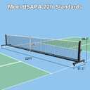 Pro Pickleball Net - 22ft Tournament-Grade, Heavy Duty Steel Frame, 30-ply Sturdy Net, Hand Winch System, Universal Wheels, 600D Carrying Bag, Perfect for Indoor & Outdoor Use, Black/Yellow, 22ft x 34"