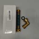 Brass 3/4" GHT Thread 5.5 Inches Length Garden Hose Extension Protector and 45 Elbow Swivel Garden Hose Connector Adapter Kit