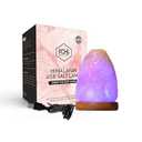 POHS USB Himalayan Mini Natural Salt Lamp, 7 Color Changing LED Bulb, Hand Crafted Crystal Rock Salt Night Light for Home Decor, Desk, and Gift | Premium Quality Wood Base and USB Cable