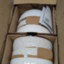 DOWAN Soup Bowls Set of 6, 26 OZ Cereal Bowls for Kitchen, 6" Ceramic Embossment Bowl for Salad, Pho, Fruits, Rice, Large Bowls Decor & Housewarming Gift, Dishwasher & Microwave Safe