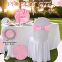 150 Pack Spandex Stretch Chair Sashes Bows, Elastic Stretch Chair Cover Bands Ties with Buckle Slider for Wedding Party Ceremony Reception Event Banquet Decoration (Pink)