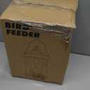 Kingsyard Metal Bird Feeder for Outdoor Hanging, Wild Bird Feeders with Circular Perch, Easy to Clean & Refill, 4 lbs Large Seed Capacity, White