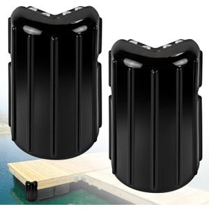 Dock Bumpers Dock Corner Bumper Fender Marine Boat Dock Bumpers for Edge Corner,Inflatable Dock Protection,Soft UV-Resistant Marine-Grade Vinyl,Stainless Steel Mounting Hardware Included,8"x16"
