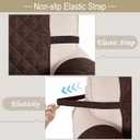 Reversible Couch Cover for 3 Cushion Couch Sofa Cover Washable for Pet Friendly with Elastic Straps Water Repellent (Sofa, Chocolate/Beige)