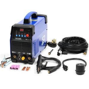 S7 250A TIG Welder with Pulse, Dual Voltage 110V/220V ARC TIG Welding Machine, HF Start, 2T/4T, Portable for Stainless Steel, Aluminum, Metal Fabrication